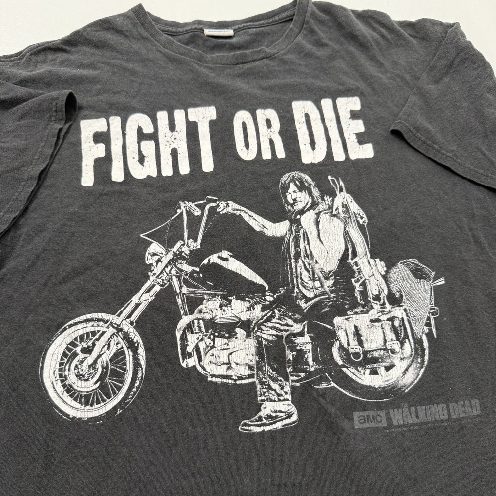The Walking Dead Daryl Dixon Fight or Die Motorcycle T Shirt AMC